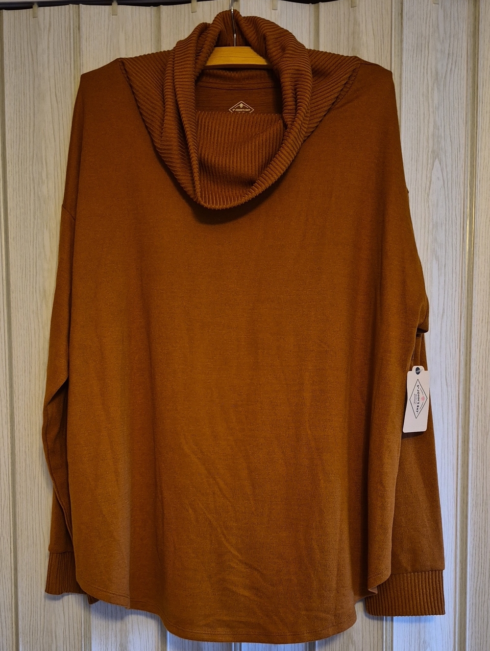 St. John's Bay Women'sTurtleneck Sweater in Rust